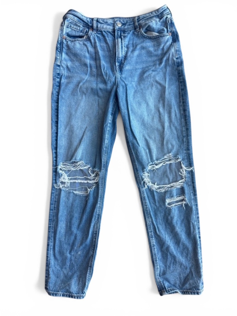 American Eagle Outfitters Distressed Light Blue Ripped Jeans